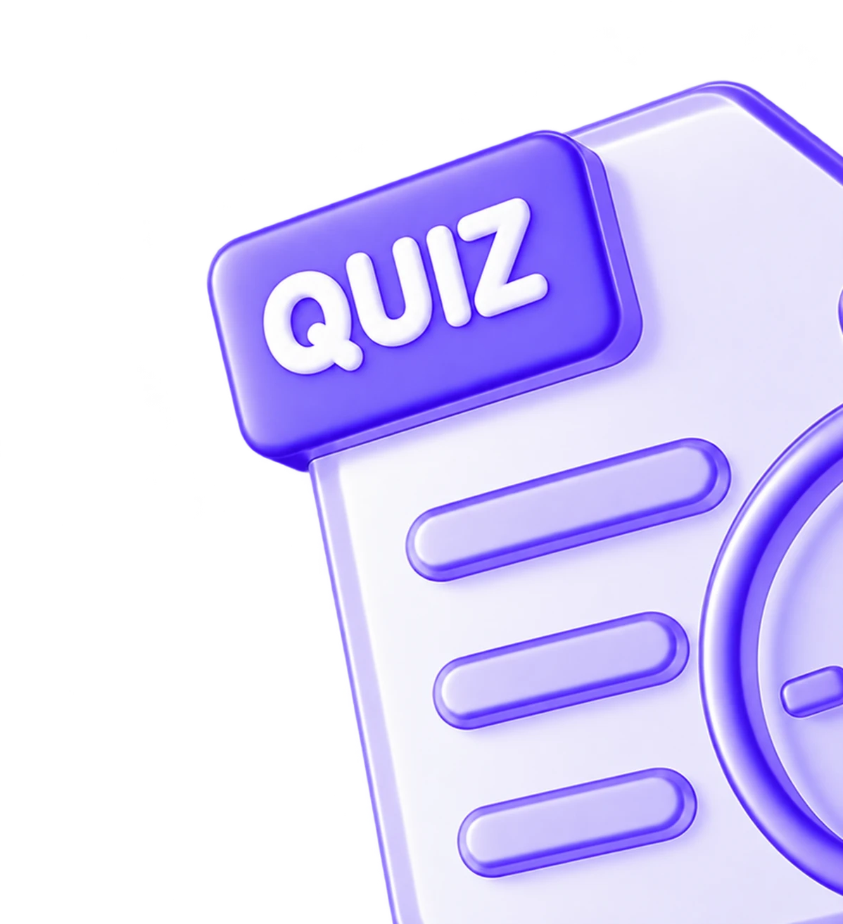 Glossy Purple quiz Report Icon